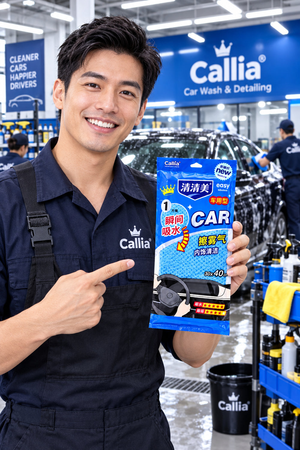 Microfiber car cleaning towel