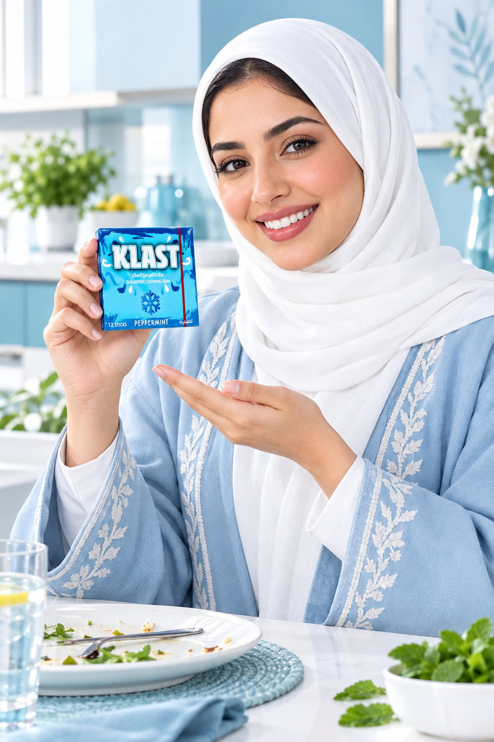كلاست علك بنكهة النعناع الحار خالي من السكر 12 شريحة