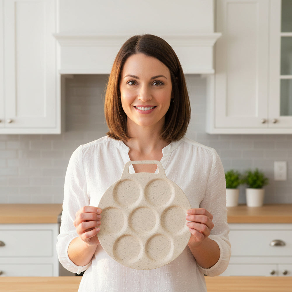 7-Piece Marble Coated Aluminum Pancake Pan 