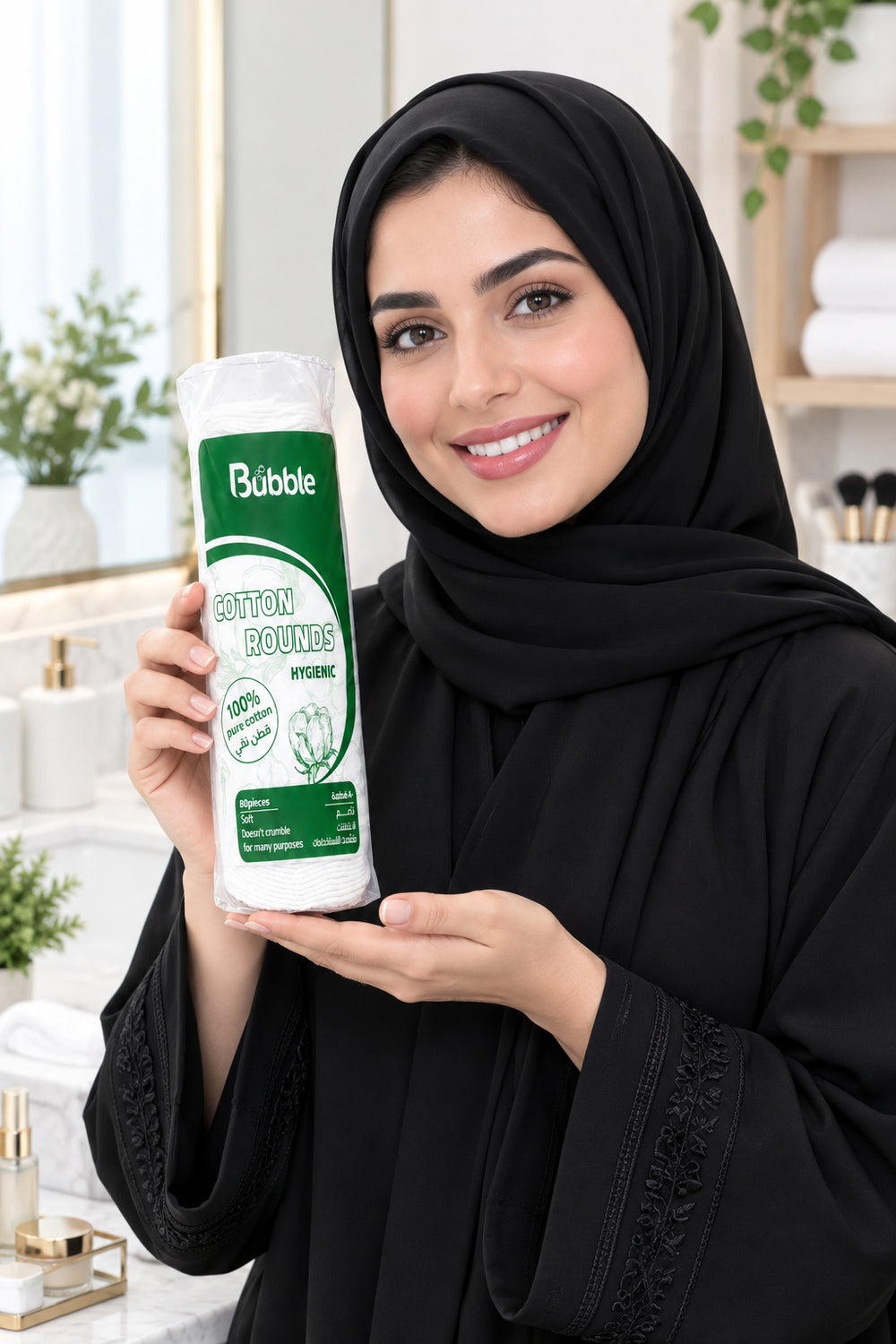 بابل مسحات قطنية دائرية 80 قطعة