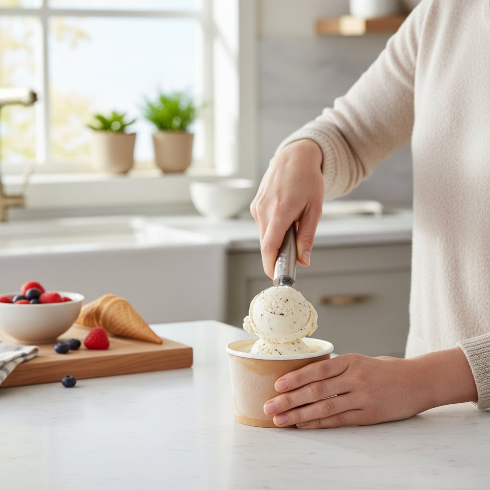 Silver Stainless Steel Ice Cream Scoop 