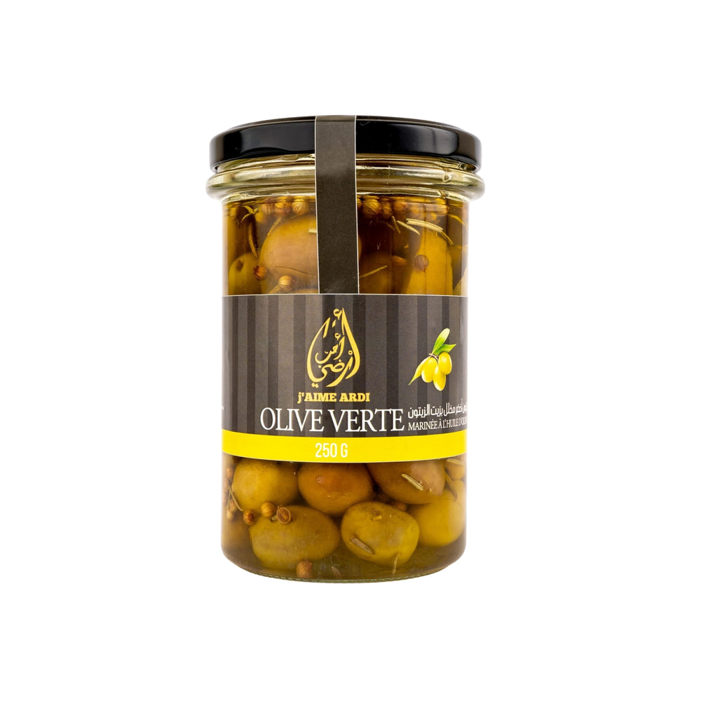زيتون أخضر متبل 250 جم J'aime Ardi