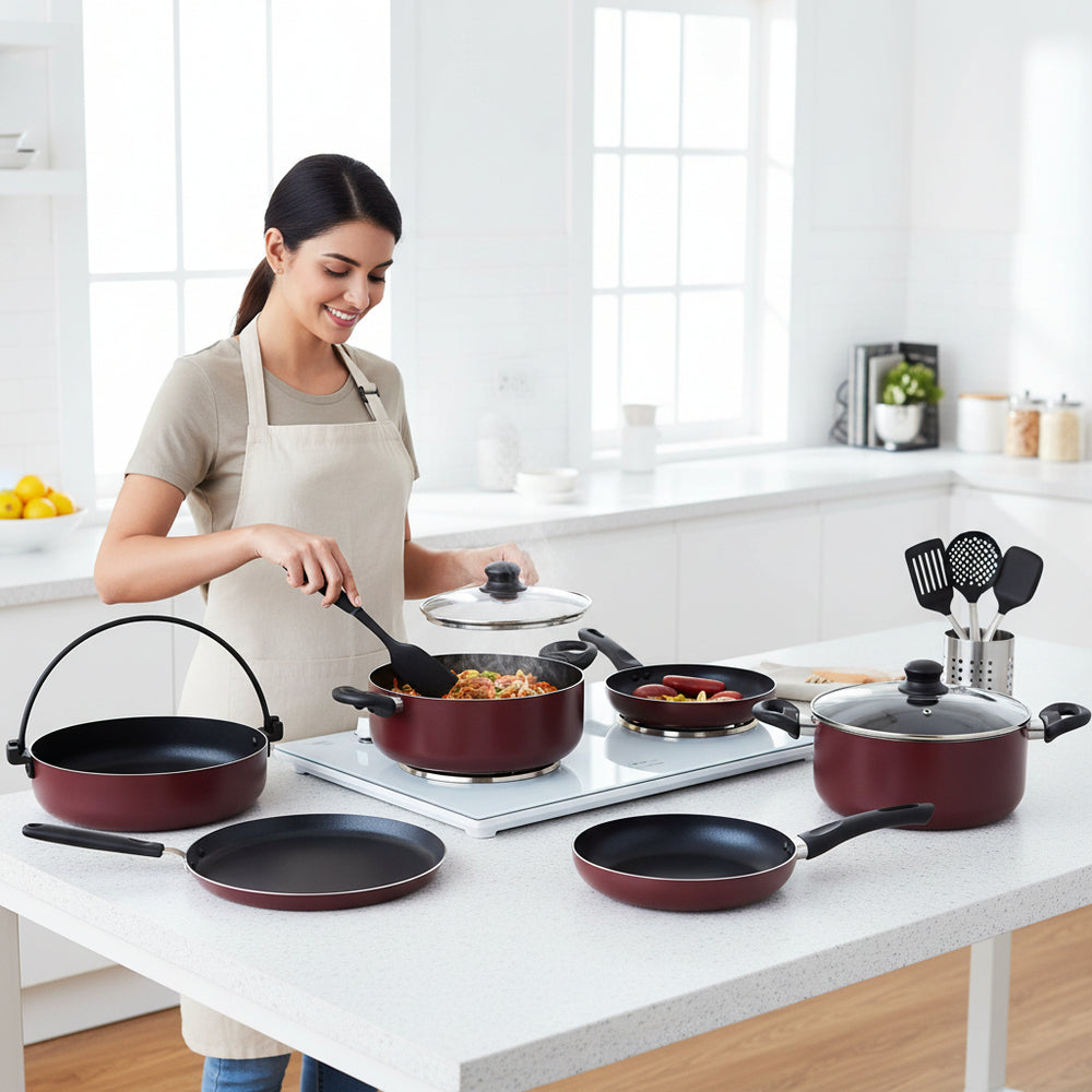 Non-stick granite saucepan with heat-insulated handles - 32 cm