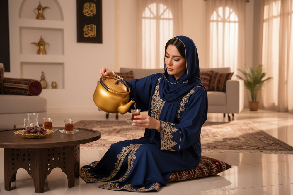 إبريق شاي ألومنيوم مطلي بالذهب سعة 6 لتر
