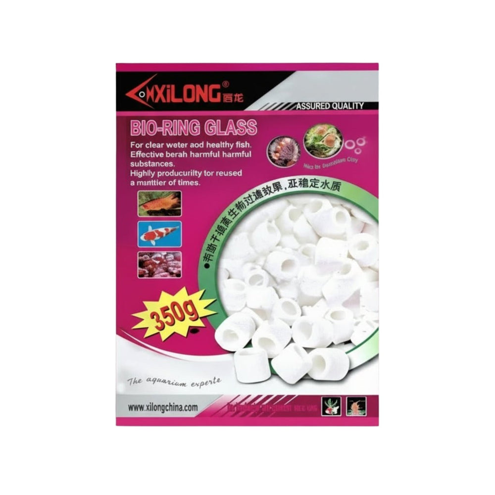 أقراص سيراميك لتنقية أحواض السمك 350 جرام Xilong Bio-Ring Glass
