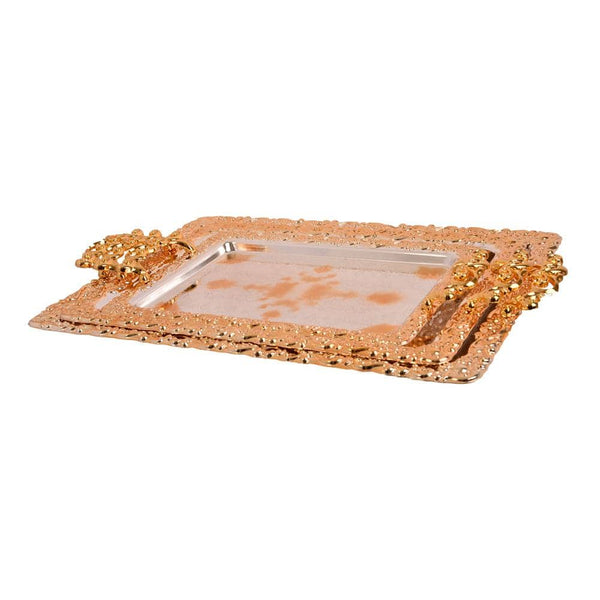 طقم صواني تقديم ستانلس ستيل 3قطع-أنية المنزل