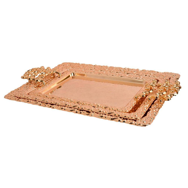 طقم صواني تقديم ستانلس ستيل 3قطع-أنية المنزل