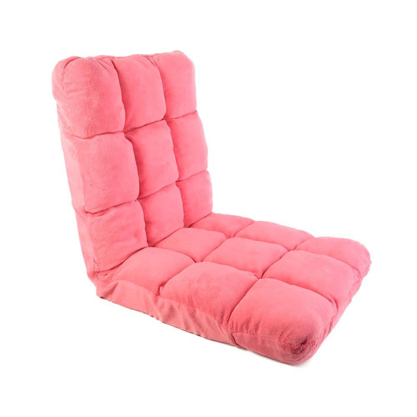 Fuchsia velvet folding floor chair 