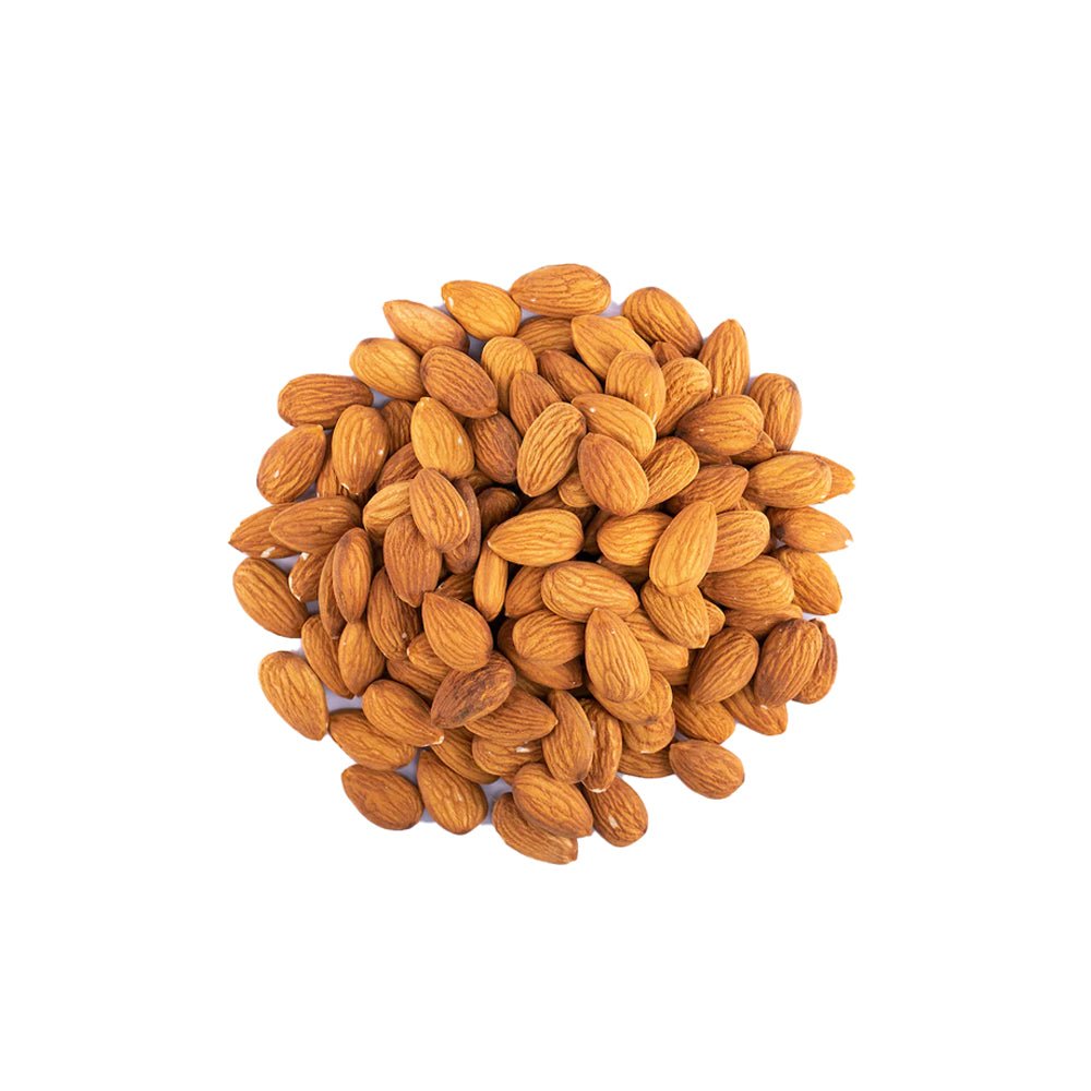 لوز أمريكي فاخر حجم صغير بدون ملح 500 غرام مع علبة زجاجية أنيقة بغطاء مُحكم