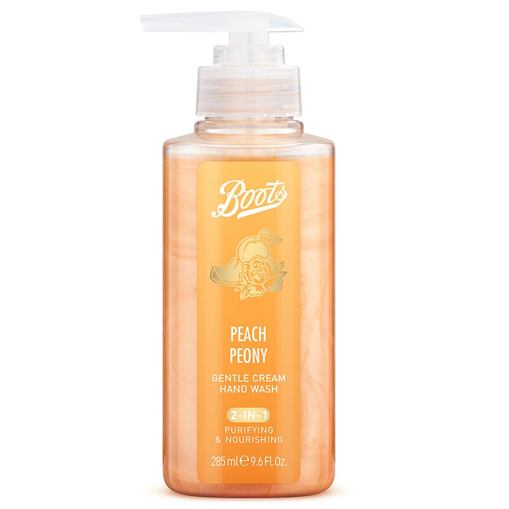 Boots Gentle Creamy Hand Wash Peach &amp; Peony 285ml 