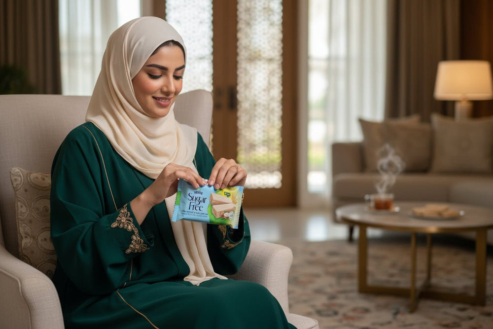 ويفر محشي بكريمة جوز الهند بدون سكر مضاف محلى بالاستيفيا فيردي 60 جم