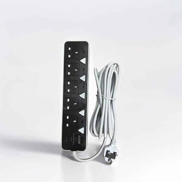 وصلة كهرباء ذكية خمس منافذ طاقة مع ثلاث منافذ شحن