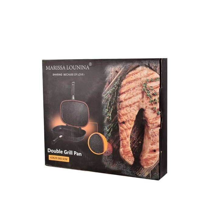 مقلاة شوي جرانيت مزدوجة مانعة للالتصاق-أنية المنزل