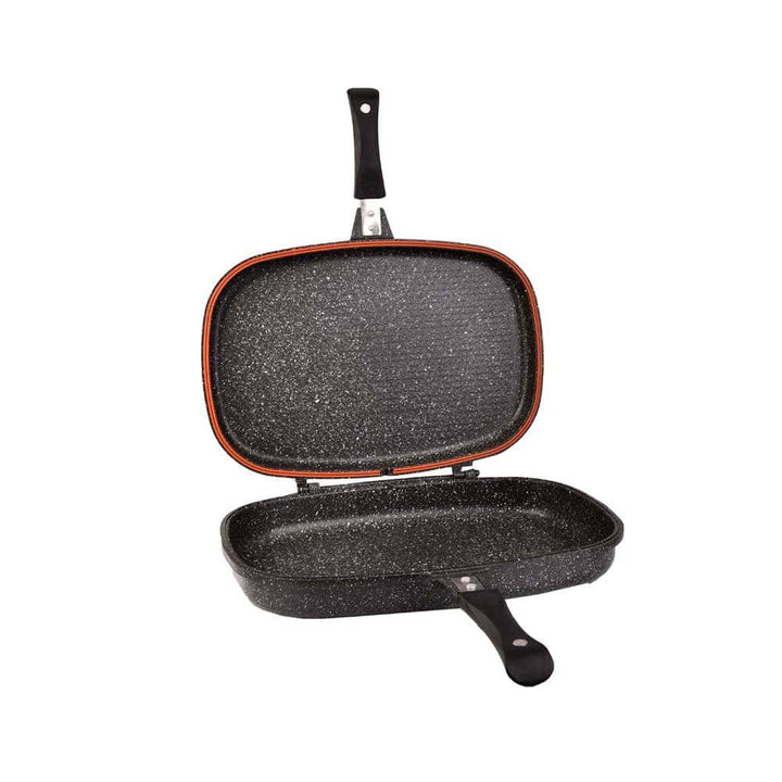 مقلاة شوي جرانيت مزدوجة مانعة للالتصاق-أنية المنزل