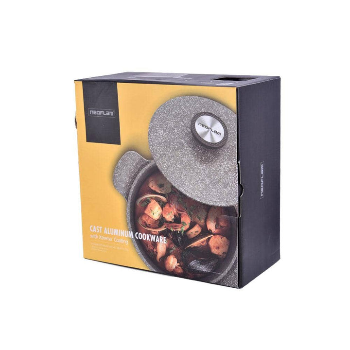 قدر المنيوم نيوفلام غير لاصق بغطاء جودة عالية 28سم - أنية المنزل