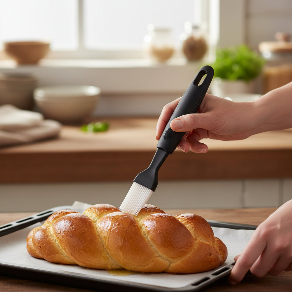 Plastic brush for cooking, baking and spreading oils