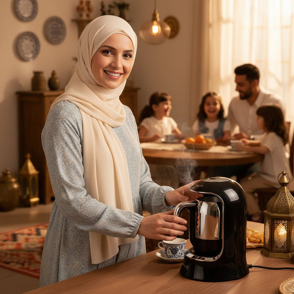 ماكينة قهوة تركي كوركماز كاهفيكوليك –أسود.