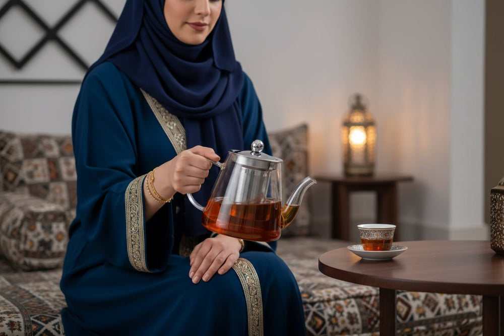 إبريق شاي زجاجي من البوروسيليكات سعة 450 مل