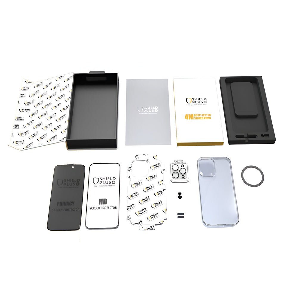 8 in 1 Protection Package for iPhone 14 Pro Max Shield Plus