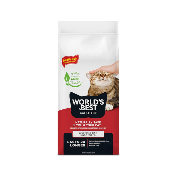 رمل قطط متكتل، بدون رائحة وورلدز بيست كات ليت  (28 رطل / 12.7 كجم)