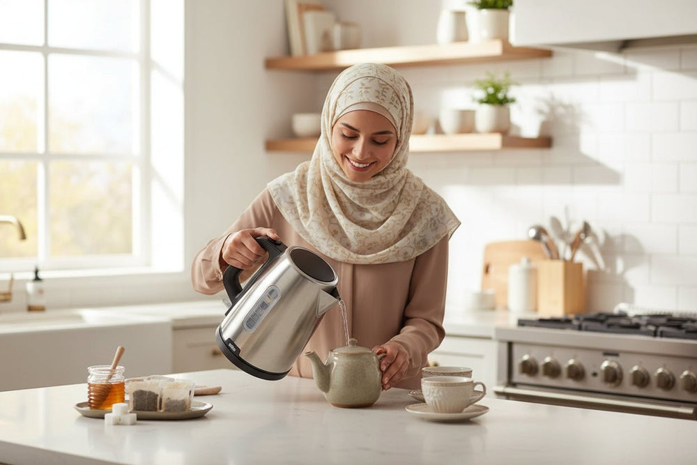 غلاية براون PurShine ستانلس ستيل 1.7 لتر – لون أسود