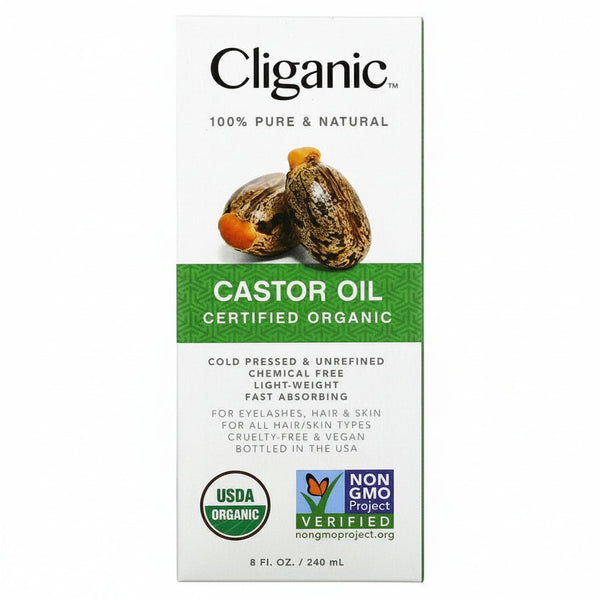 زيت الخروع العضوي النقي 100% 240  مل من Cliganic