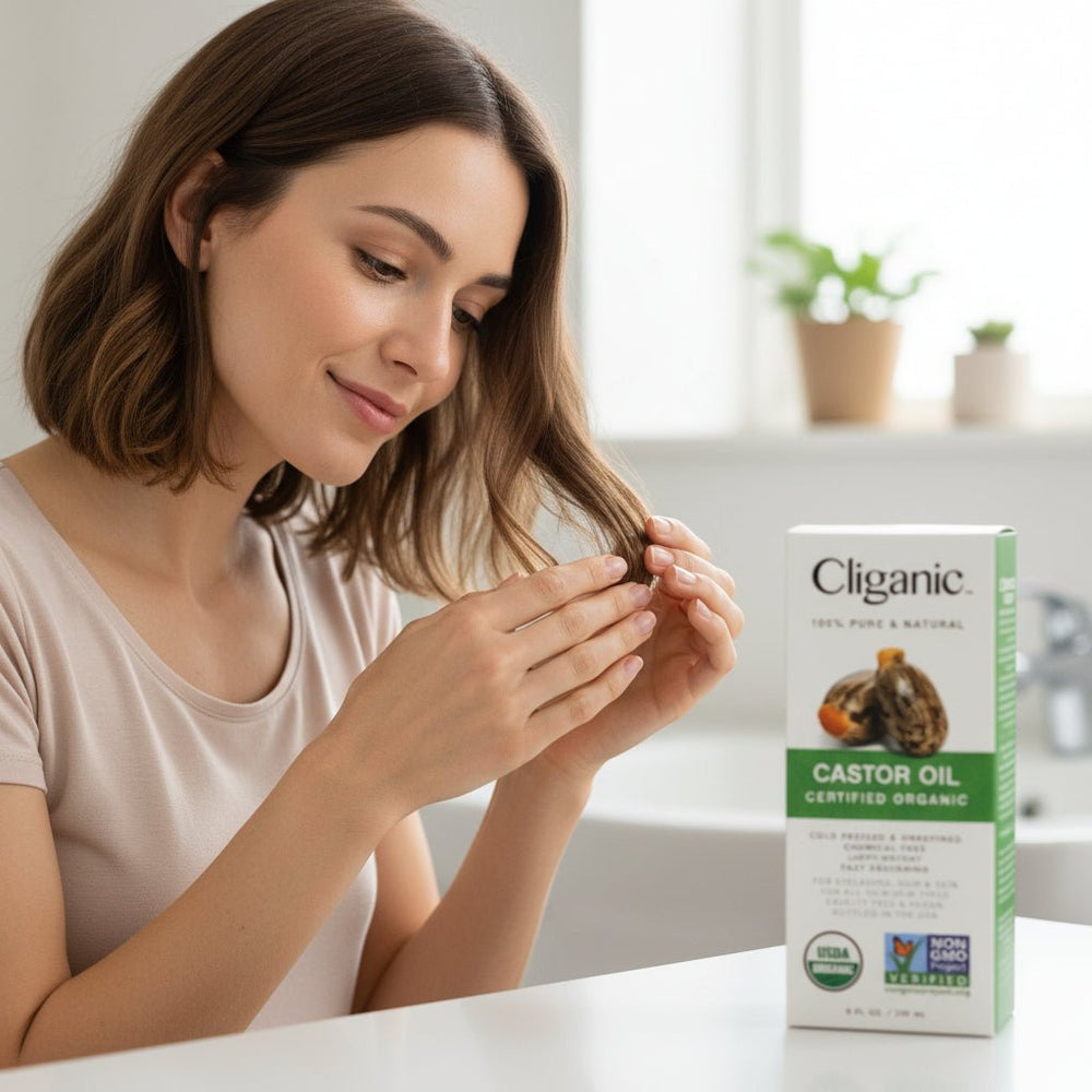 زيت الخروع العضوي النقي 100% 240  مل من Cliganic