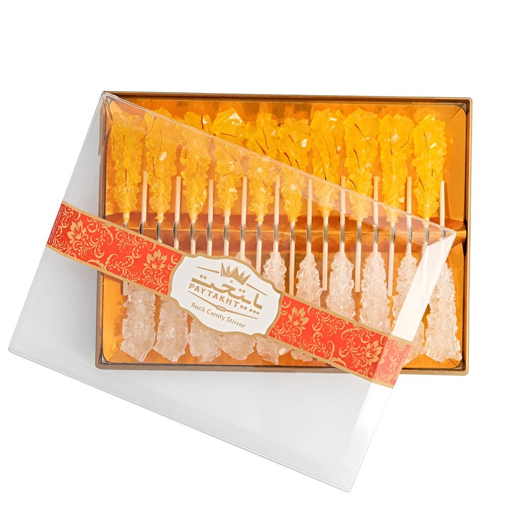 Rock sugar with saffron and white crystal, 20 sticks