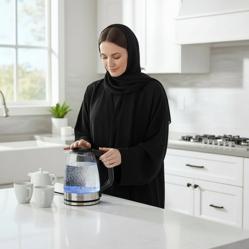 غلاية مياه دوتس زجاجية 1.7 لتر