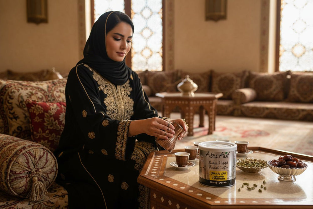 قهوة أبو عوف التركية الفاتحة المحوجة بالهيل 250 جرام