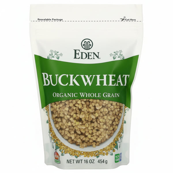 إيدن حبوب قمح أسود عضوية مقشرة كاملة الحبة 454 جم