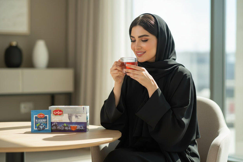 شاي التوت الأسود بلوبيري 25 كيس أعشاب فاخرة
