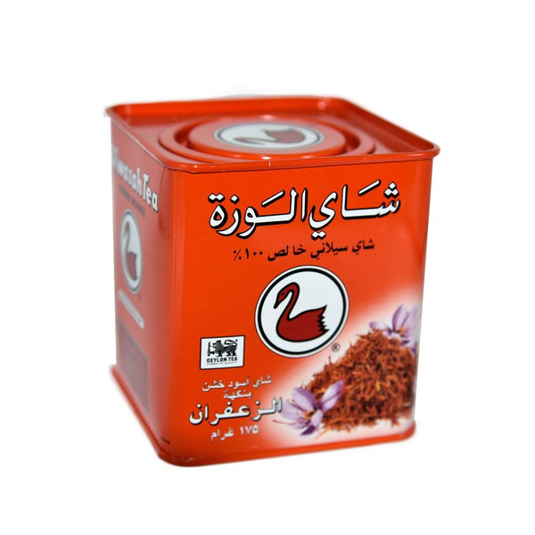 coarse black tea with saffron flavor