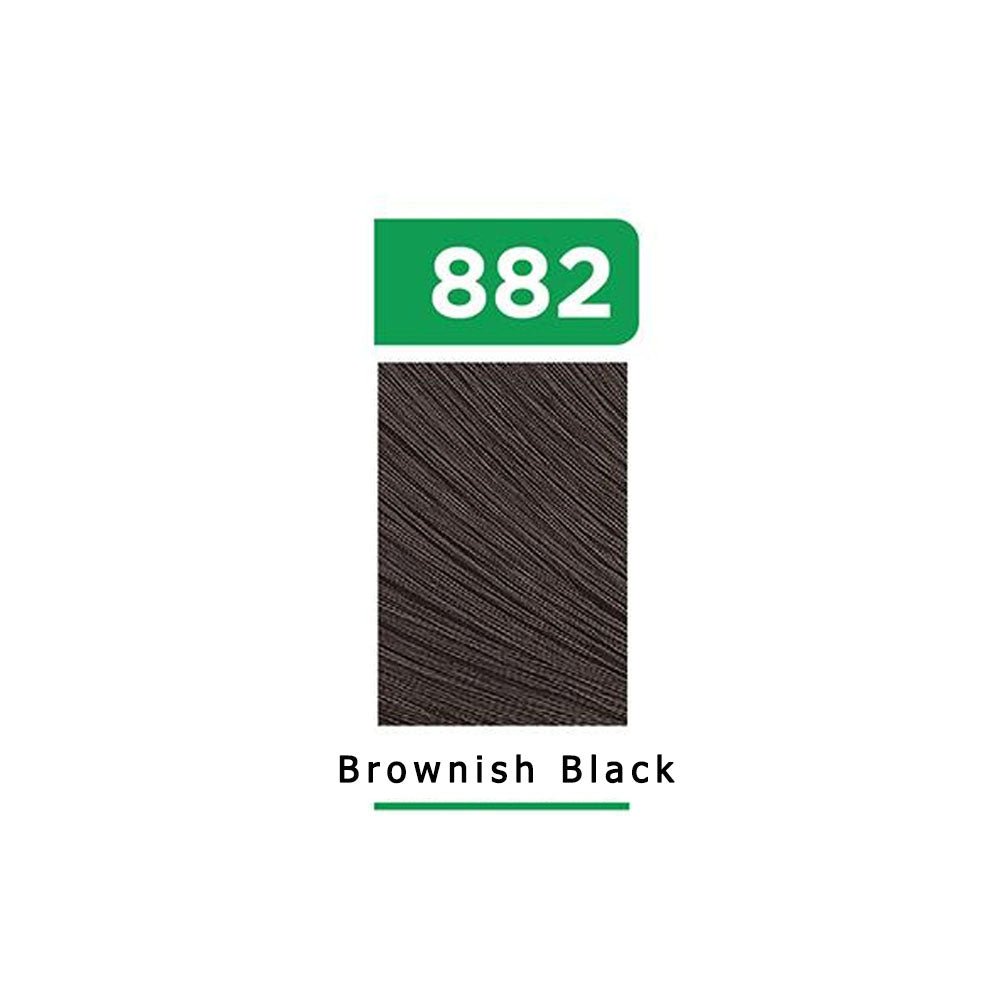 Fast and smoothing hair dye with natural herbs and oils, black brown color