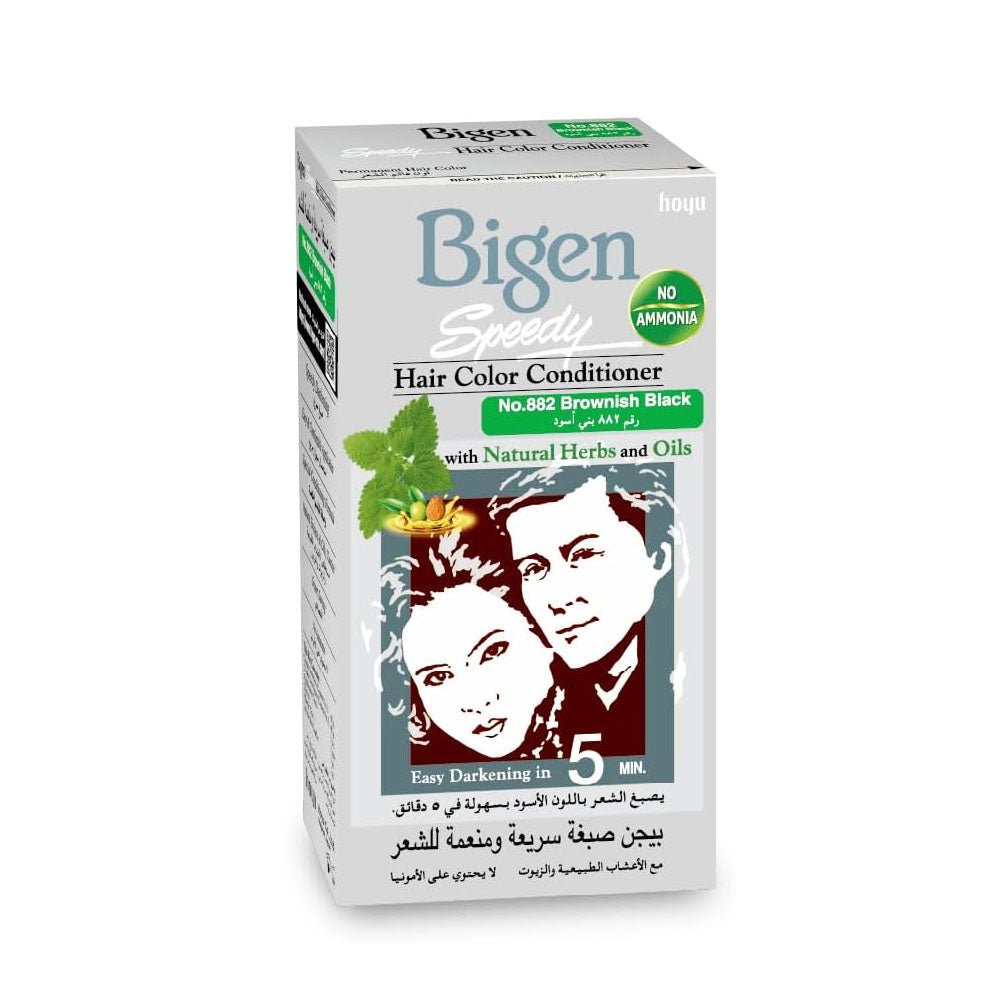Fast and smoothing hair dye with natural herbs and oils, black brown color