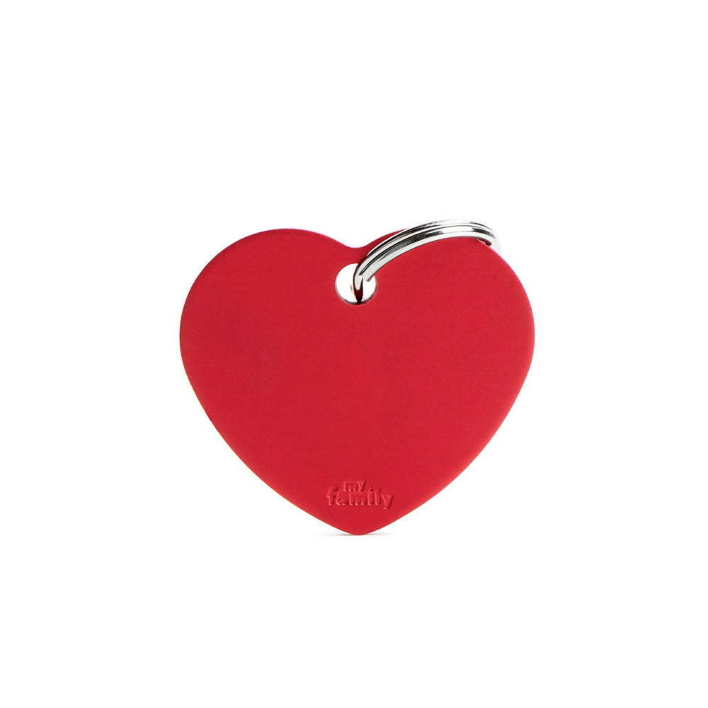 قلادة كبيرة على شكل قلب أحمر من الألمنيوم من ماي فاميلي