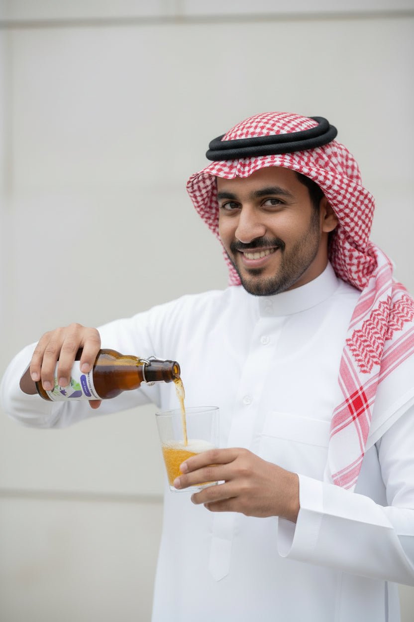 كمبوتشا الزعفران 330 مل انتعاش طبيعي بلمسة فاخرة