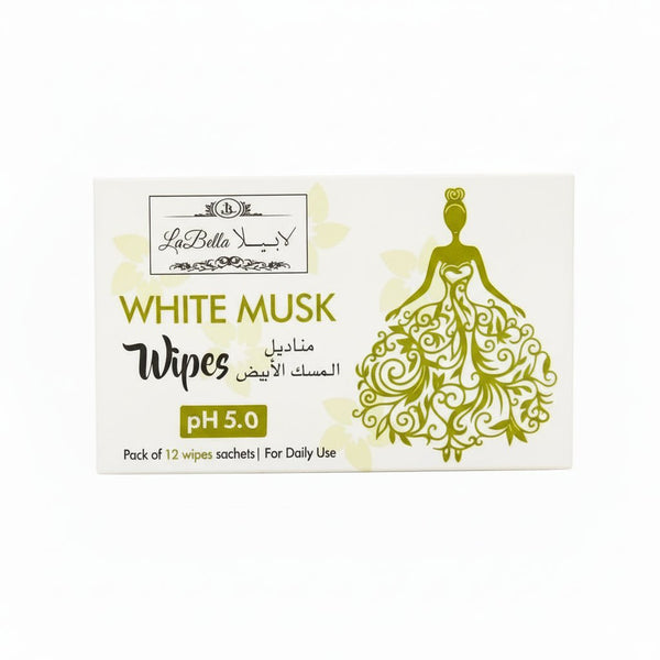 مناديل نسائية بالمسك الأبيض من لابيلا 12 منديل مفرد