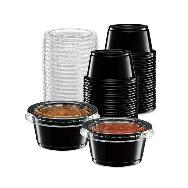 مجموعة علب صوص بلاستيكية مع غطاء شفاف 100 علبة