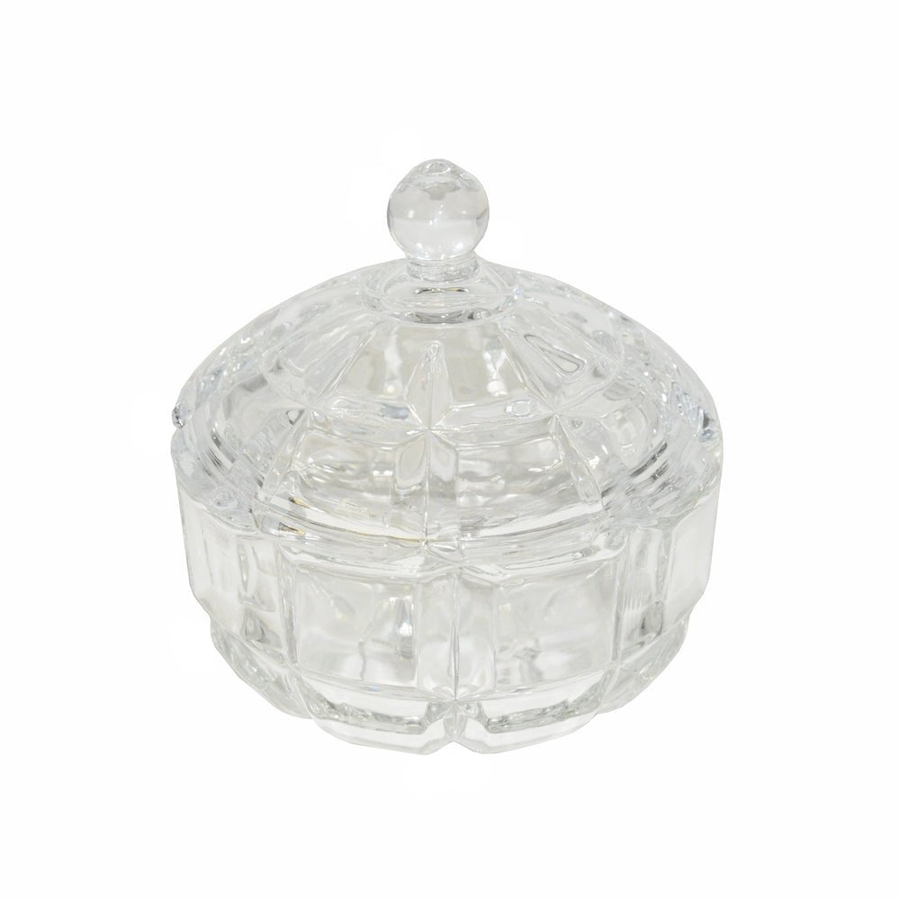 Clear glass jar with multi-purpose lid