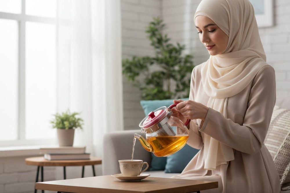 إبريق شاي وقهوة زجاجي مع مصفاة من الفولاذ المقاوم للصدأ – 1800 مل