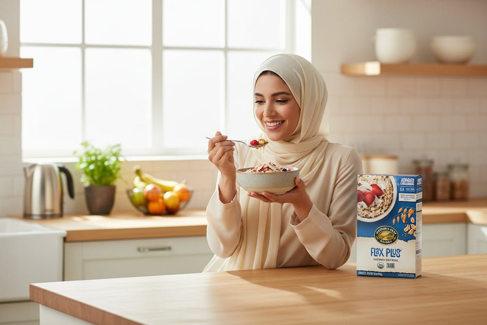 شوفان بذور الكتان العضوية سريعة التحضير من نيتشرز باث 37 جرام