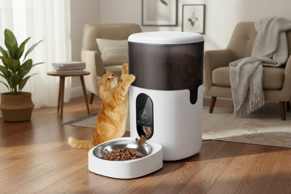 جهاز إطعام أوتوماتيكي من  WiFi للكلاب والقطط – 4.5 لتر - PETTODAY Co