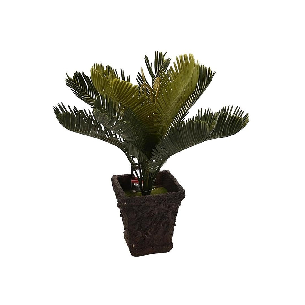 نباتات صناعية في وعاء حجري 31 × 10 سم