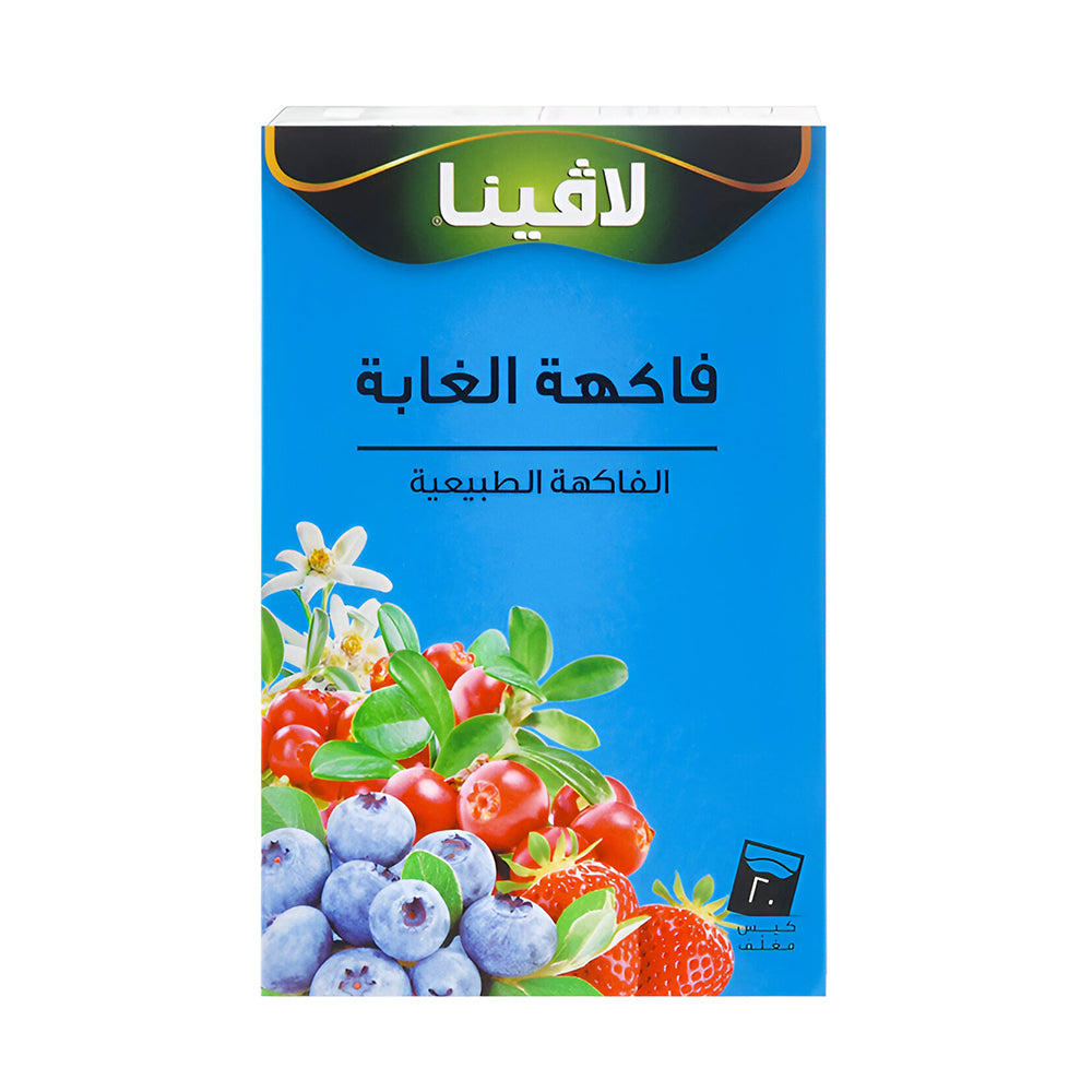 شاي اعشاب طبيعية من لافينا بنكهة فاكهة الغابة، 20 كيس