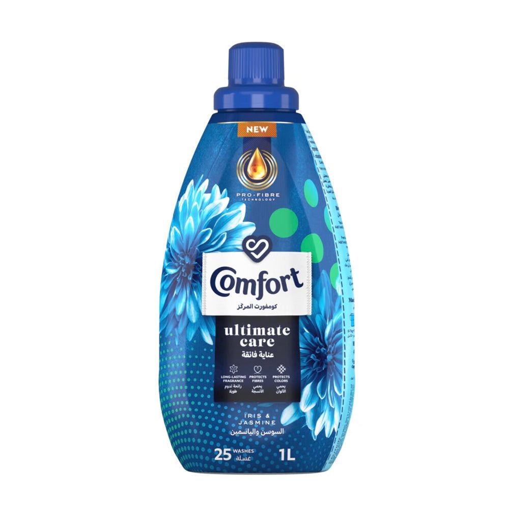 Comfort Concentrated Fabric Softener Ultra Care Iris &amp; Jasmine Scent 1L