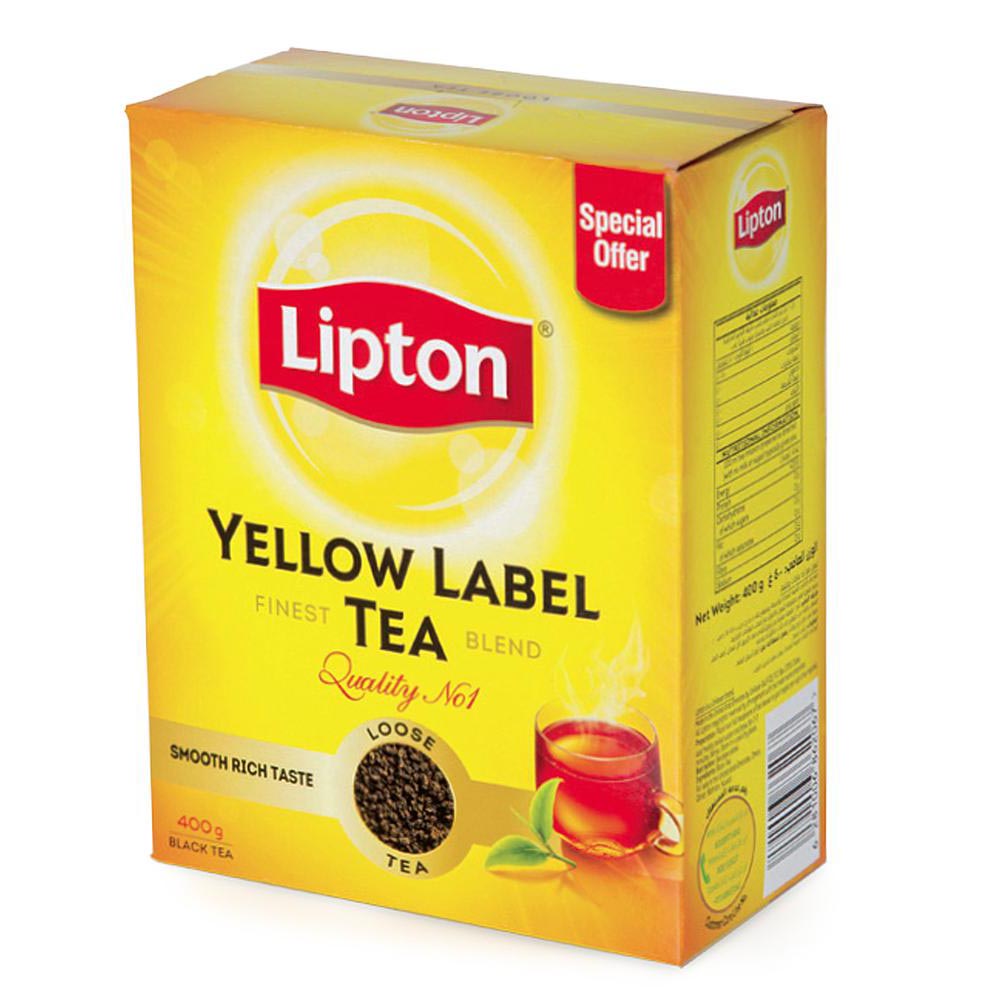 شاي اسود فرط يلو ليبل من ليبتون 400 غرام