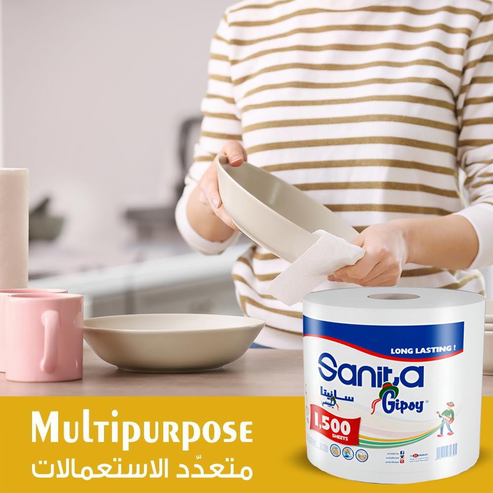 Sanita tissue roll, 1500 sheets