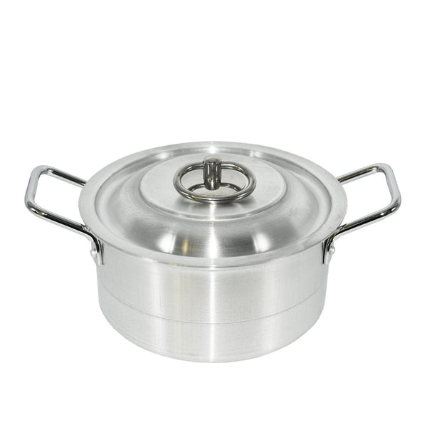 قدر طبخ ألمنيوم غير لاصق مع غطاء مقاس 18 سم