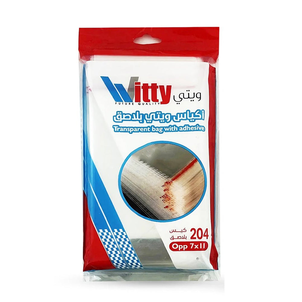 Wetty Clear Plastic Bags with Adhesive for Multi-Use Storage, 204 Bags 